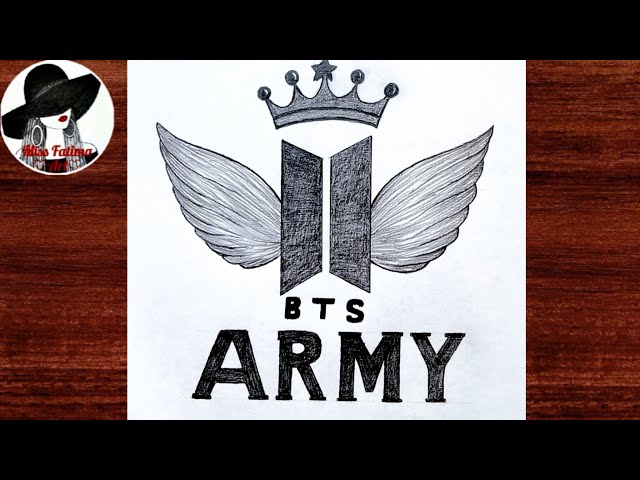 How to Draw the BTS Logo | Easy BTS drawing | BTS Army drawing step by step 
