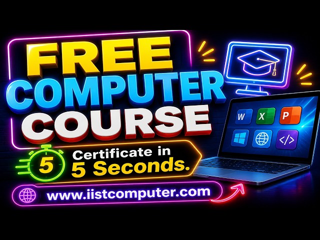 Free Computer Course Online | Instant Certificate | Beginners to Advanced