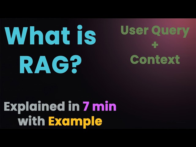What is RAG? Retrieval Augmented Generation Explained in 7 Minutes - Is RAG Dead in 2026