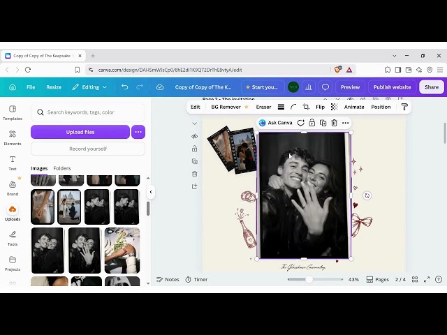 The Keepsake | Save The Date Vintage Photobooth Wedding Website Template Tutorial