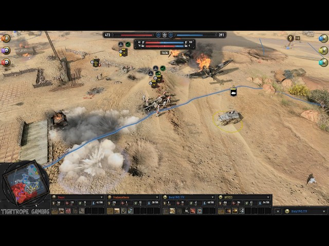 COH3 3v3 High tempo early game on Gazala