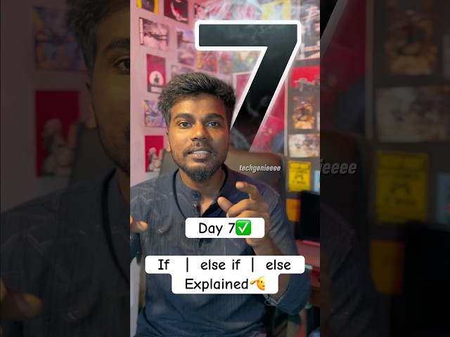 Java script conditional statements explained in tamil🫡Day 7✅ #javascript #tamil #ifelse #js #viral