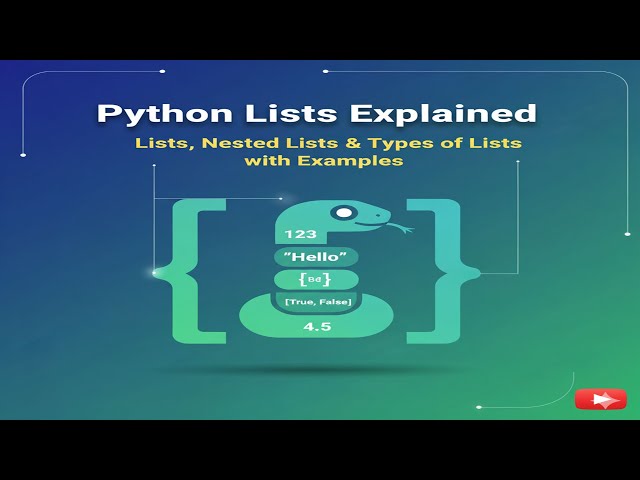 Python Lists Explained | Lists, Nested Lists & Types of Lists with Examples