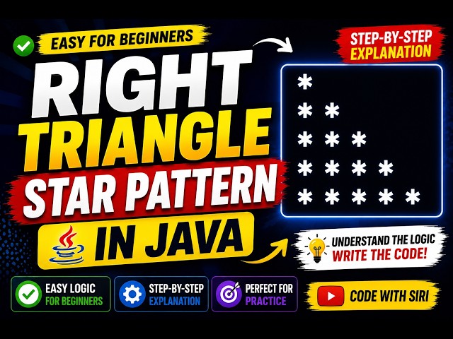 Right Triangle Star Pattern in Java | Easy Logic for Beginners
