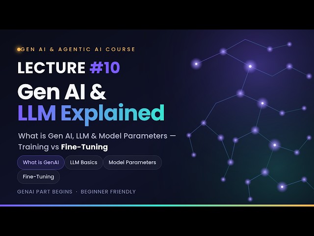 Lecture 10 – What is Gen AI & LLM? Model Parameters, Training & Fine-Tuning