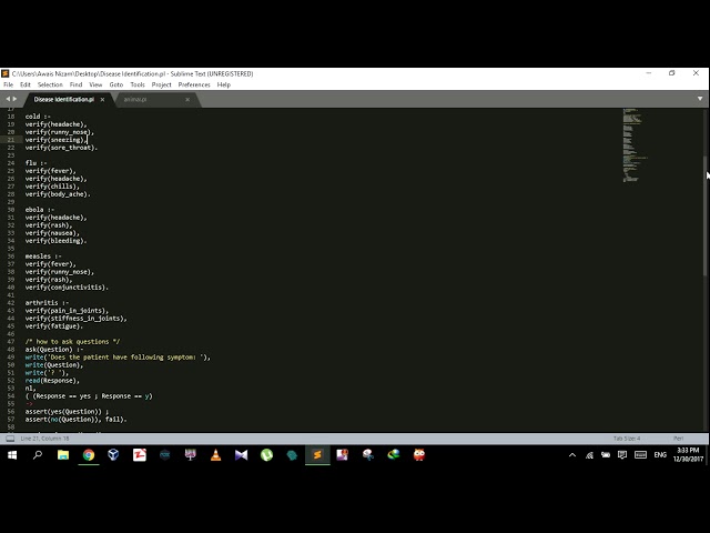 Mini Prolog project/Expert system with complete source code and explanation