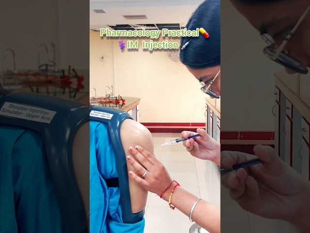 I performed✨️Intramuscular Injection💉Demonstration: Pharmacology Practical💊 2nd Year Mbbs📚 Student⚕️