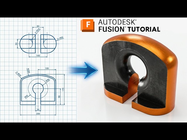 Fusion 360 From Zero | How to use Revolve Cut #166