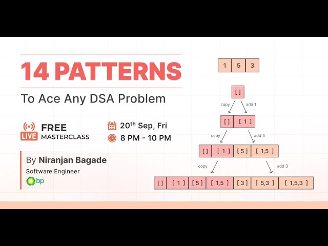 Masterclass on 14 patterns to Ace any Coding Interview