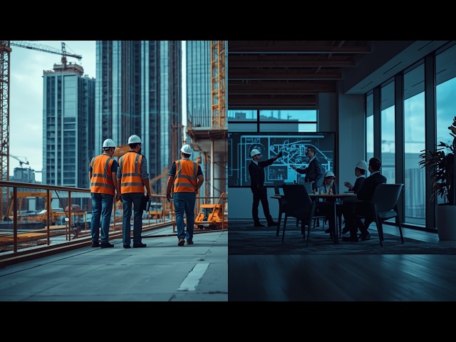 4K Construction Screensaver 🔥 Ultra HD Corporate Engineers & Massive Building Sites