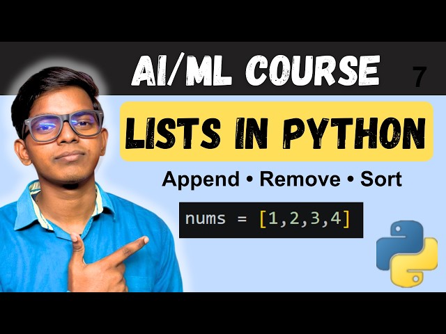 Python Lists in Telugu | AI/ML Course for Beginners | Karma Batch #7