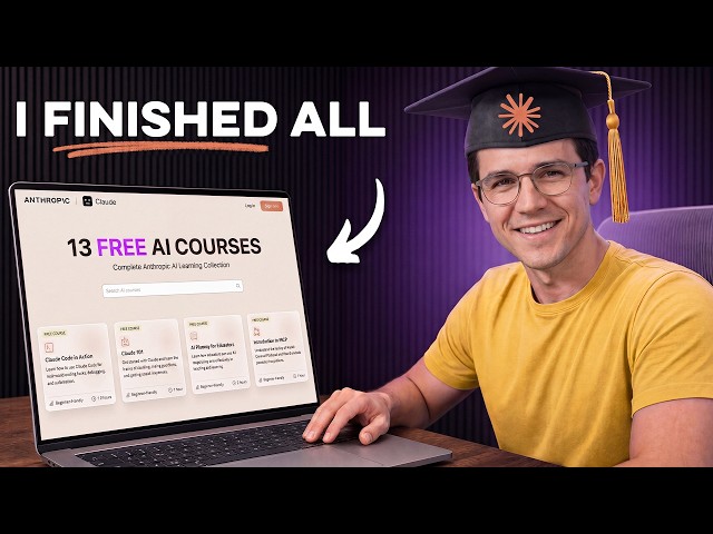Claude's 13 Free AI Courses in 12 Minutes