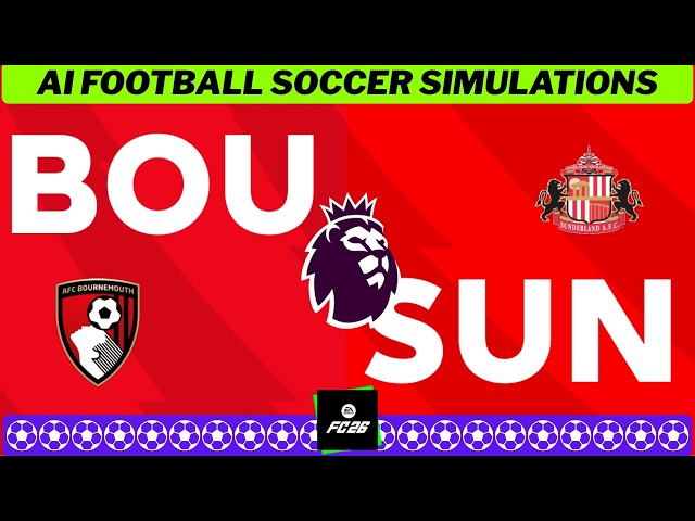 BOURNEMOUTH vs SUNDERLAND ⚽🏴󠁧󠁢󠁥󠁮󠁧󠁿 Premier League 2026/27 Matchday 7 ⚽  EA FC 26 PC Simulation