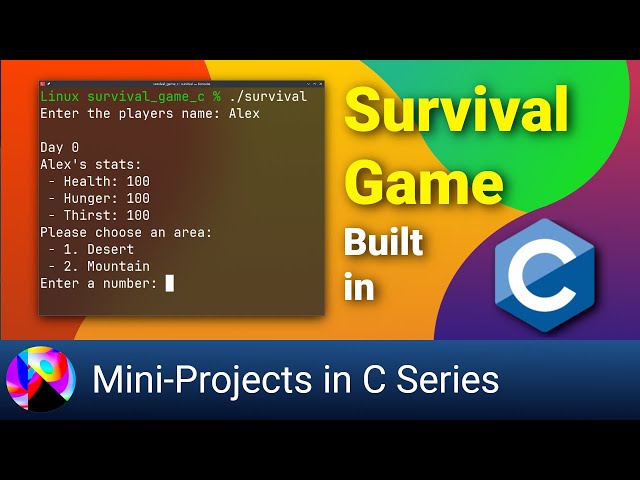 CLI SURVIVAL GAME in C 🌴