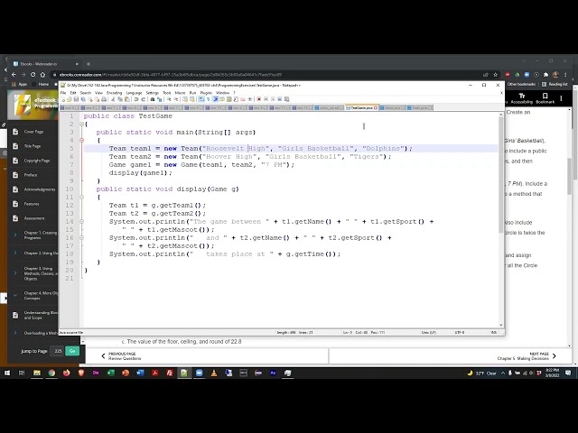 Java Programming 1 - Chapter 4 Exercise 5 Solution Overview - Spring 2022