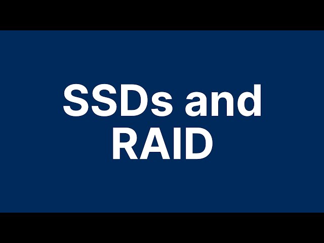 SSDs and RAID (ECE 344 - Section 3)