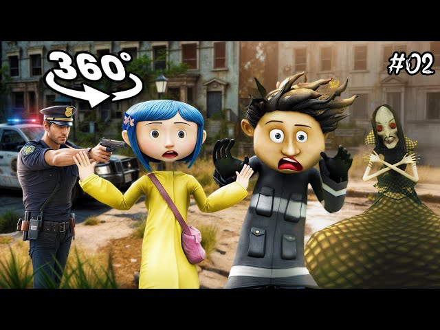The Beldam’s Trap: Police Arrest Coraline & Wybie #2 (Scary VR 360° Video)
