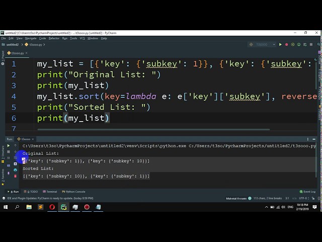 How to Sort a list of nested dictionaries in Python