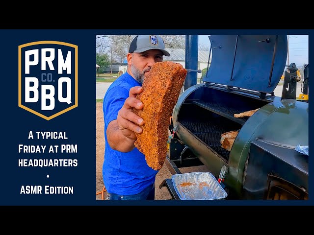 Smoking a small brisket - An ordinary Friday at PRM Headquarters - ASMR