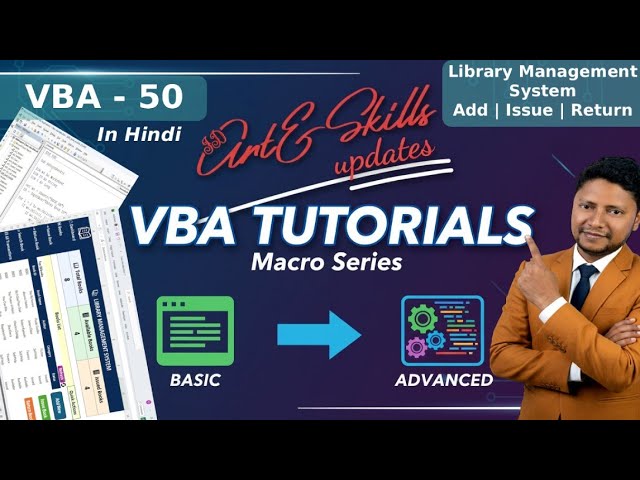 VBA - 50: Library Management System Dashboard | UI + OOP Class Modules | VBA Series | Learn Excel