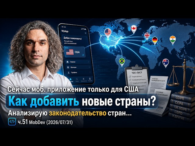 Как добавить новые страны в приложение (пока только США)? Законы GDPR/CCPA. ч.51 MobDev