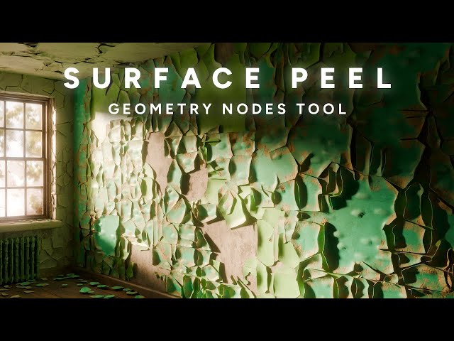 Peeling Paint with Real Geometry - SURFACE PEEL - Geometry Nodes Addon for Blender!