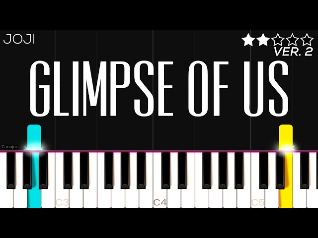 Joji - Glimpse Of Us | EASY Piano Tutorial