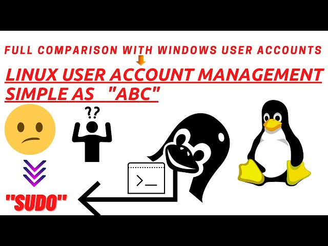 User accounts management in Linux, super easy guide,  comparison with windows, all aspect covered 😎✅