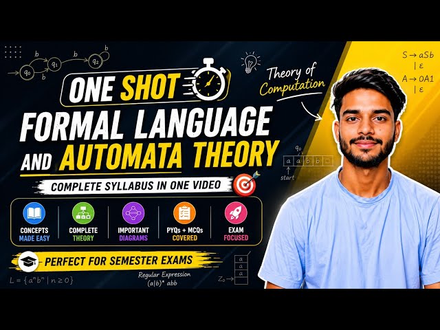 One Shot | Formal language and Automata Theory | Theory of Computation | TOC | FLAT