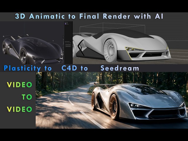 3D to AI Breakdown | Video to Video in Seedance | Animatic to Final Render Look | Plasticity C4D AI