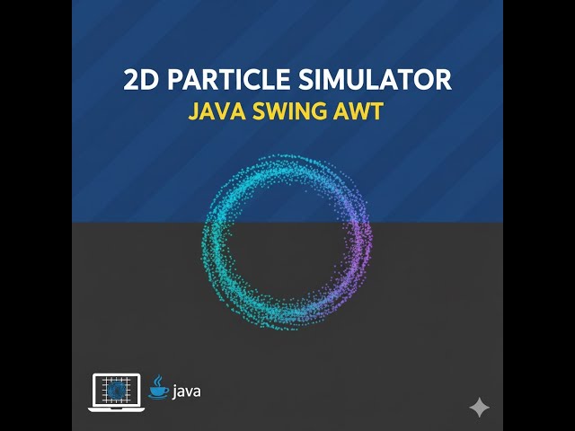 2D Particle Simulator Showcase Java (OOPs, Swing, Awt)
