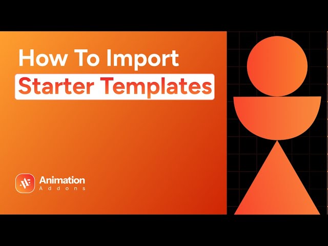 Import WordPress Starter Templates Easily Using Animation Addons