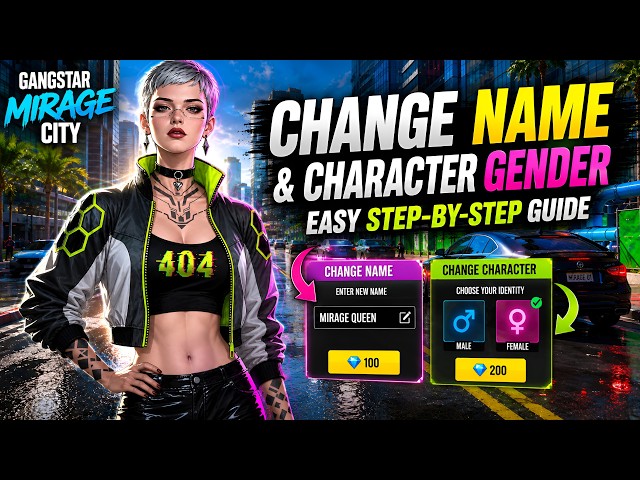 🚨NEW SECRET! How to Change Your Name & Character in Gangstar Mirage City #gangstarmiragecity #gta6