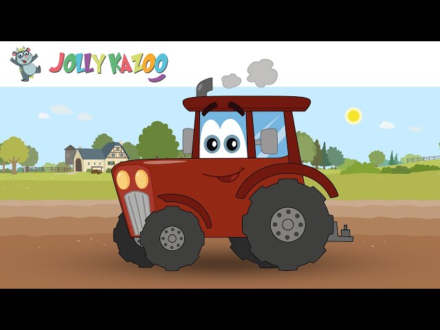The Red Tractor (I Am A Trac-Trac-Tractor) | Tractor Song | Jolly Kazoo