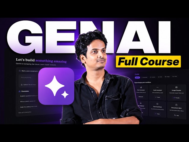 Machine Learning Explained I GenAI Full Course I Beginners Friendly