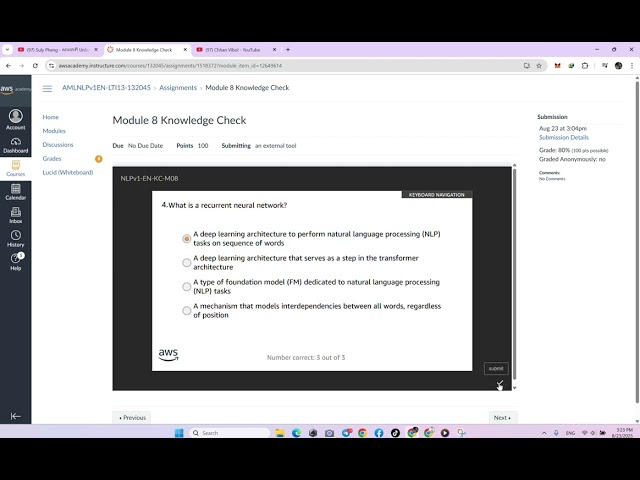 Module 8 Knowledge Check | orking with Generative AI
