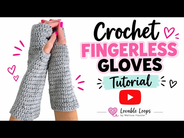 Crochet Fingerless Gloves for Beginners | Easy Tutorial