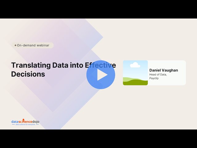 Data Analytics for Data Driven Decision Making | Community Webinar