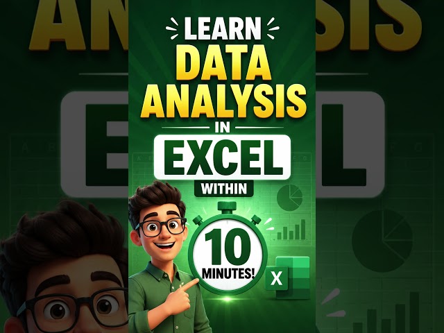 Learn Data Analysis in Excel in 10 Minutes | Excel Data Analysis Tutorial for Beginners