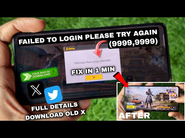 BGMI TWITTER LOGIN PROBLEM SOLUTION || Failed to login Please Try Again Fix