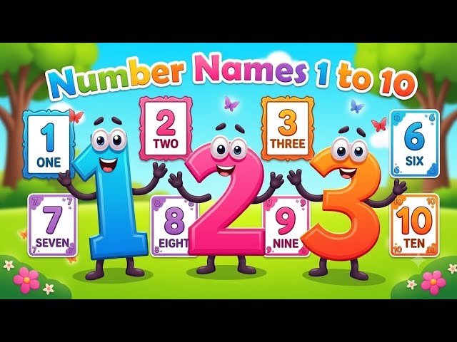 Number Names 1 to 10 | Learn Numbers with Spelling | 1 to 10 Spelling for Kids 🎈