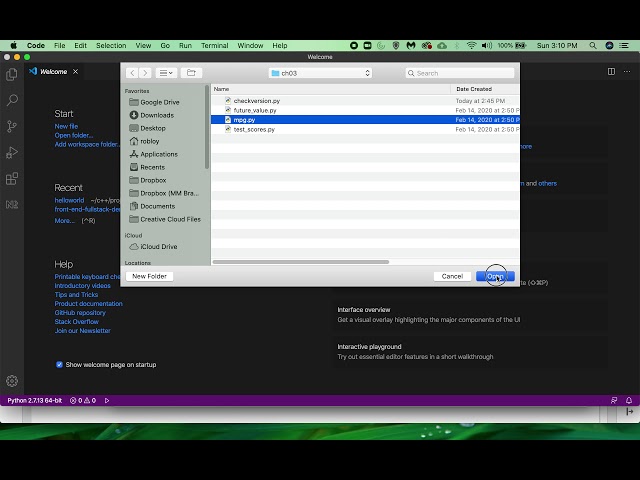 VS Code and Python 3.5+