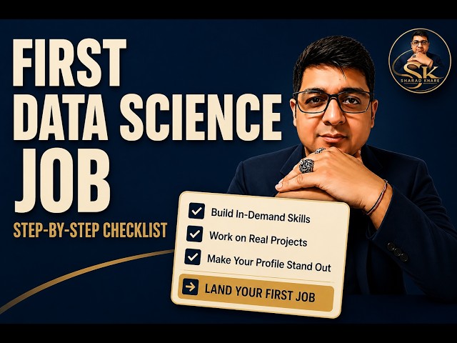 How to Get Your First Data Science Job: Beginner Roadmap & Checklist | Sharad Khare