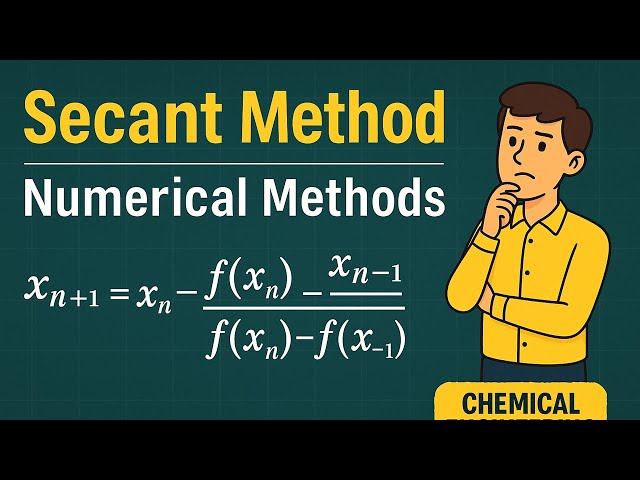 Secant Method Made Simple 🔁 Fast Root Finding for Non-Linear Equations! #numericalmethods #math