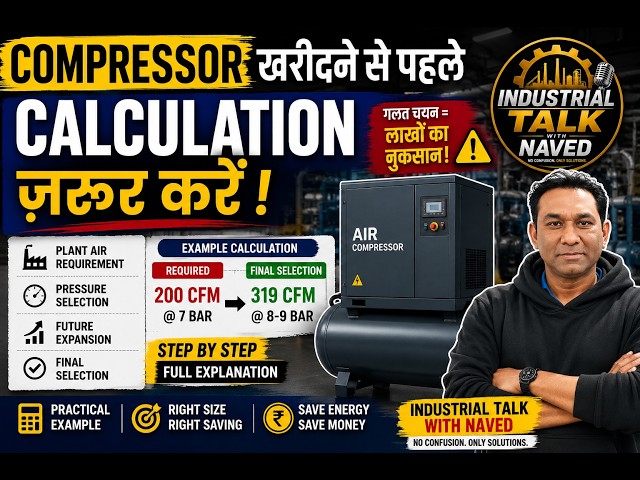 How to Select the Right Air Compressor? | CFM & Pressure Calculation | Compressor CFM Formula Wor...