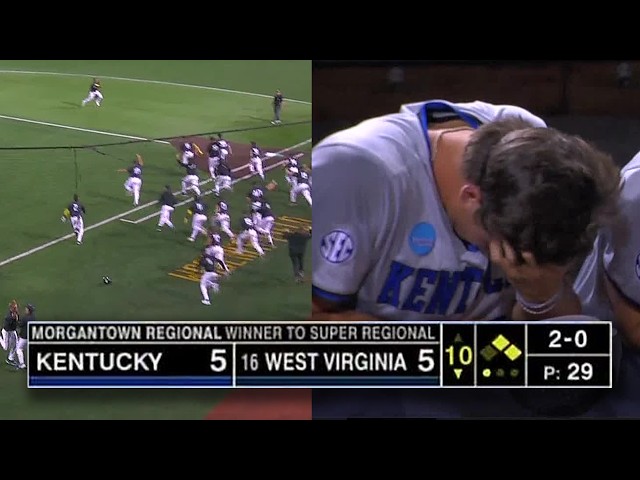 West Virginia walks off Kentucky in the 10th to win regional | FULL FINISH