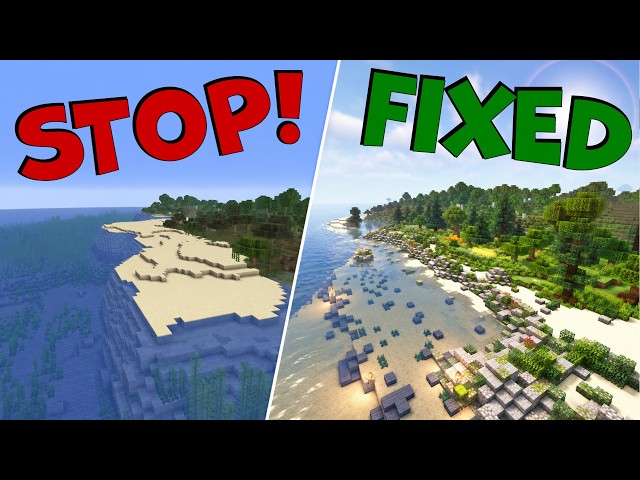 Stop Building Flat Beaches! Do This Instead (Easy Minecraft Tutorial)