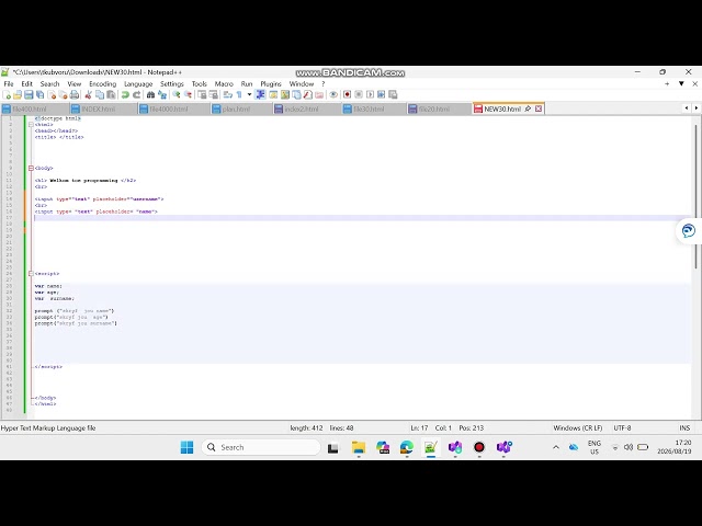 how to create website using html, css &  javascript