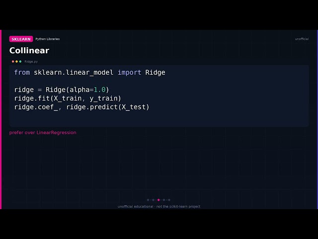 sklearn Ridge: linear regression with L2 that actually finishes