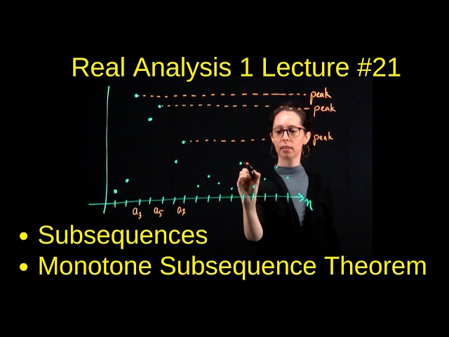 Subsequences and the Monotone Subsequence Theorem, Real Analysis